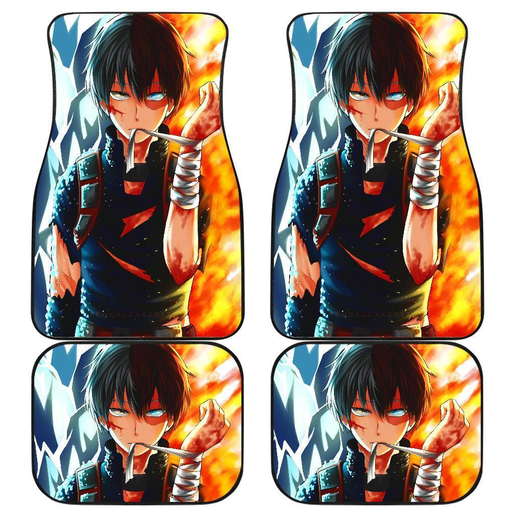 Shouto Todoroki Fighting Mode Anime Car Floor Mats