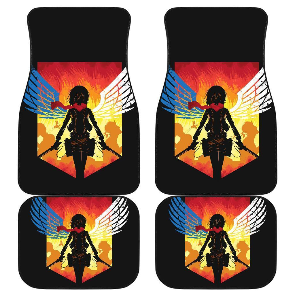 Mikasa Attack On Titan Fighting Mode Car Floor Mats