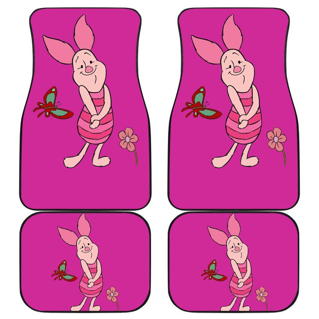 Piglet & Butterfly Funny Cute Cartoon Car Floor Mats