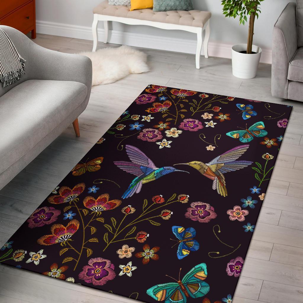 Bohemian Hummingbird Area Rug Carpets