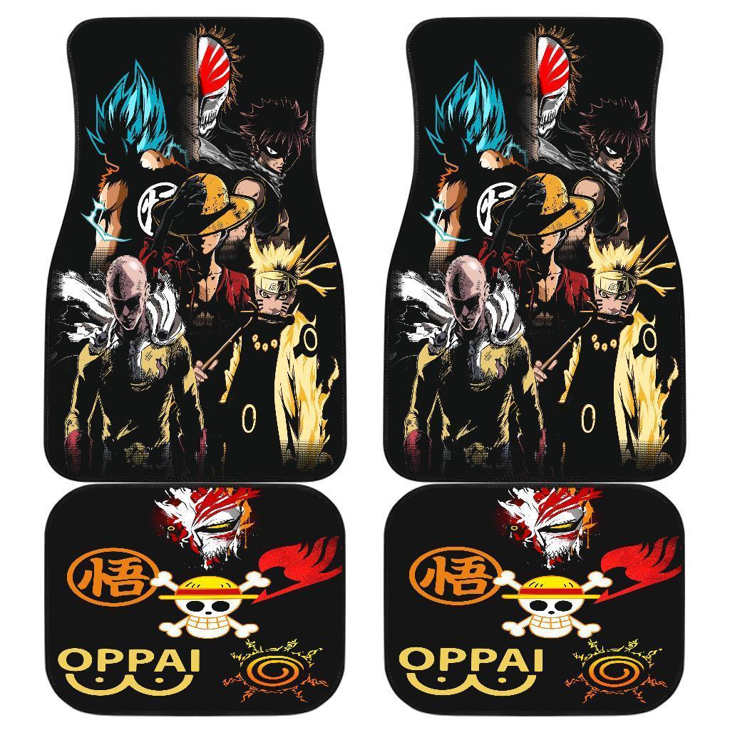 One Punch One Piece Dragon Ball Naruto Anime Heroes Car Floor Mats