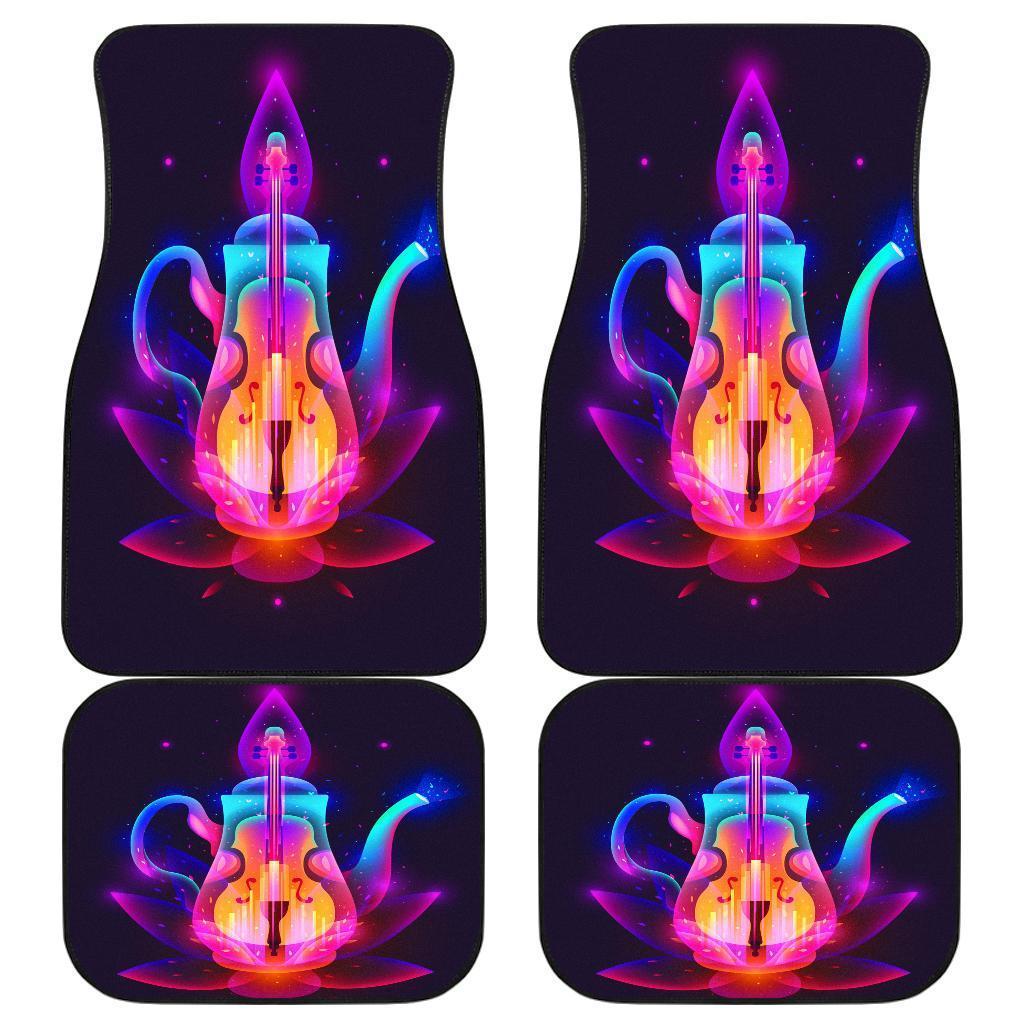 Musical Guitar Cups Art 3D Car Floor Mats