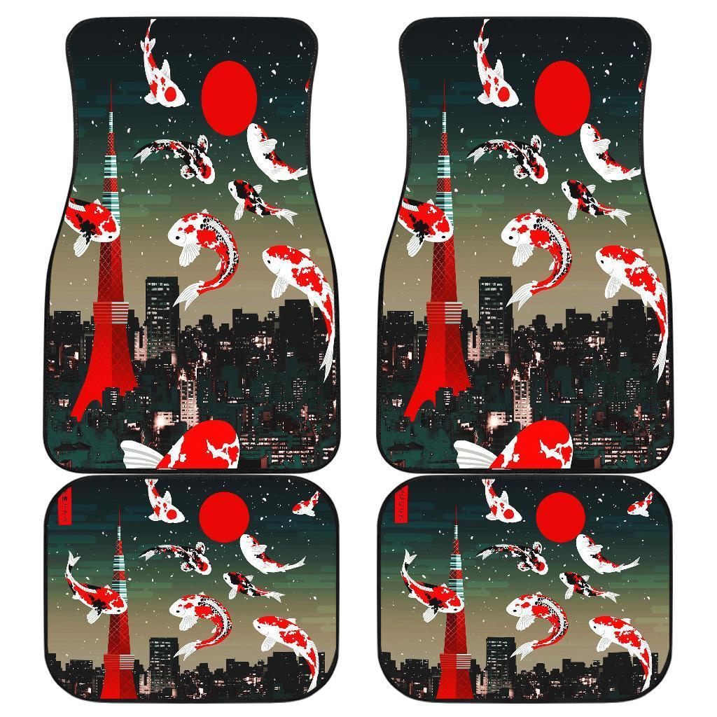 Koi Fish Flying Sky Car Floor Mats