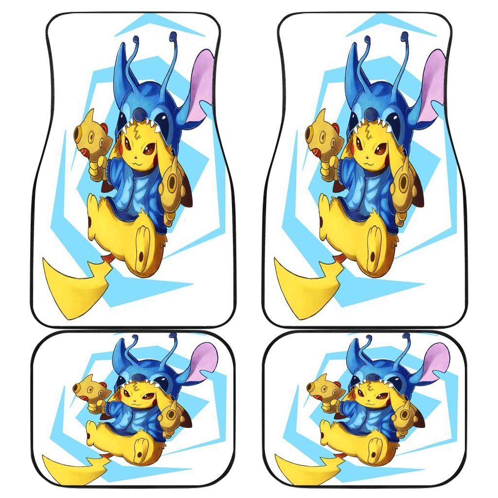 Stitch Fight Cartoon Car Floor Mats