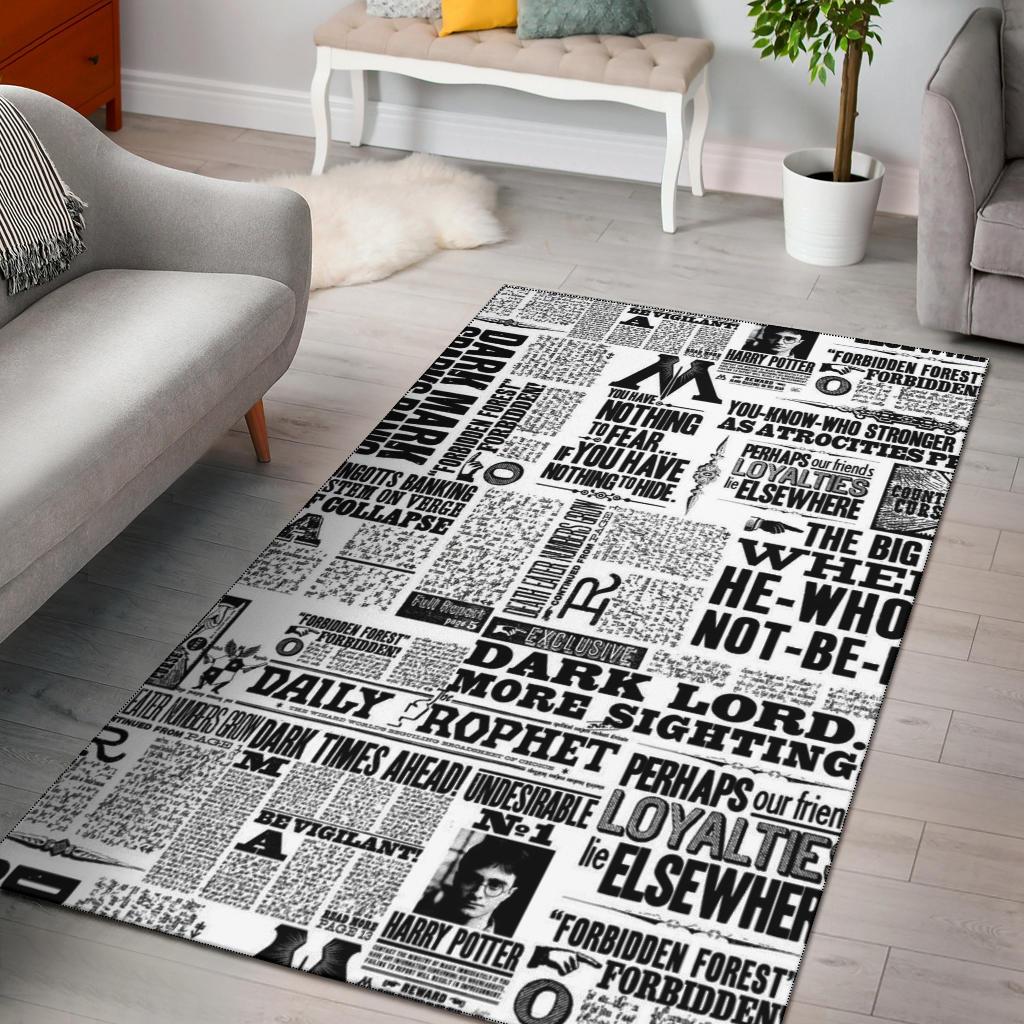 Harry Potter Newspaper Area Rug Carpet