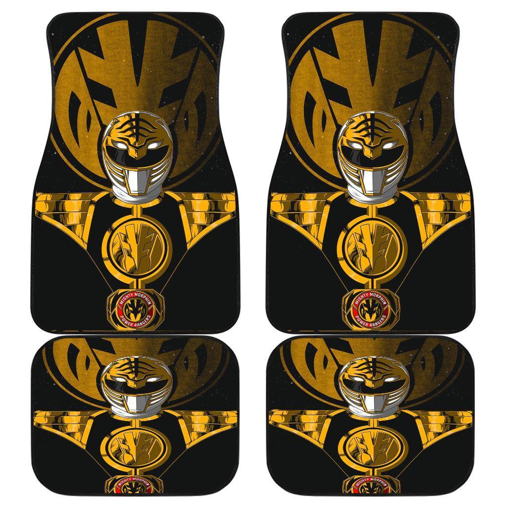 White Ranger Power Art Logo Car Floor Mats