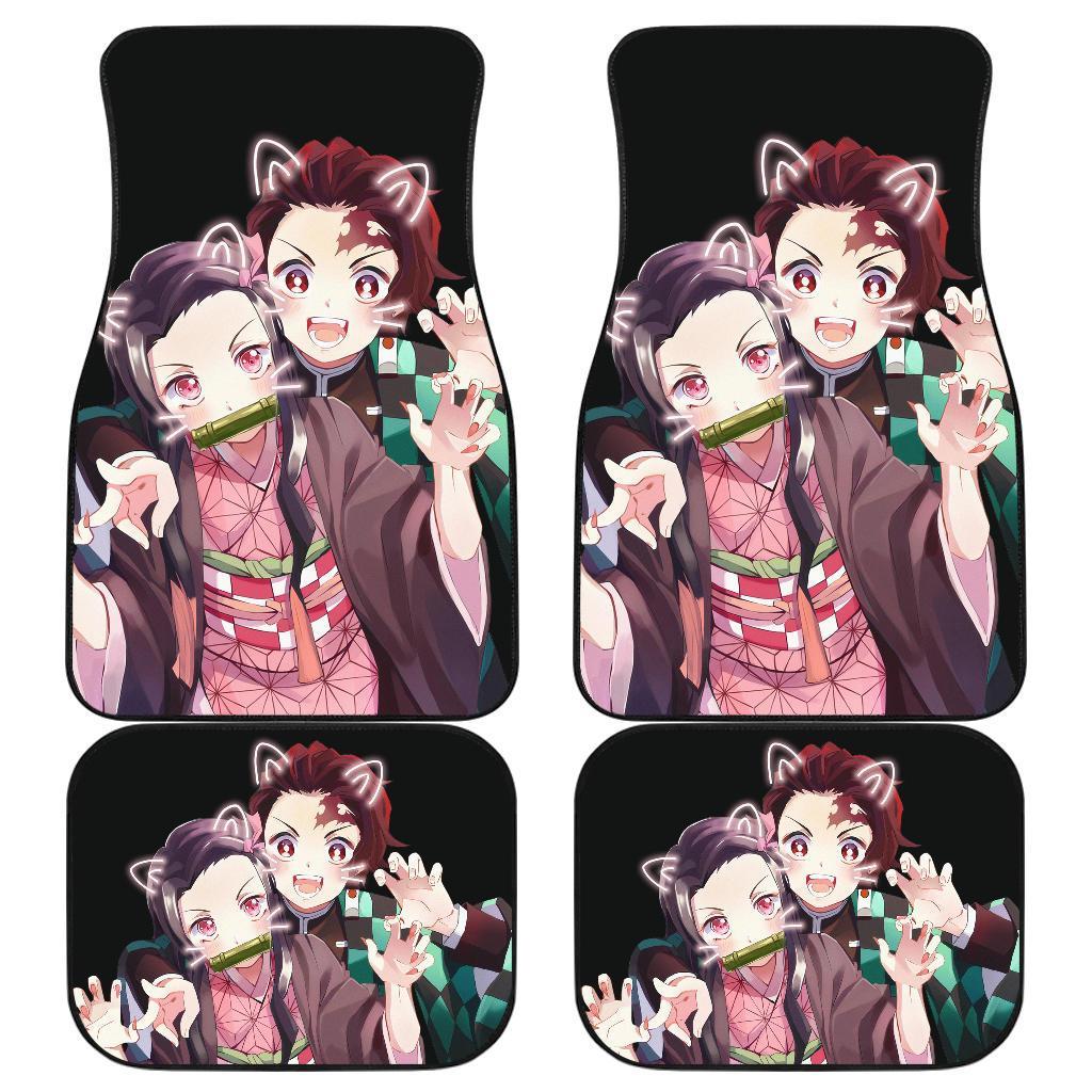 Anime Car Floor Mats Tanjiro Kamado & Nezuko Kamado