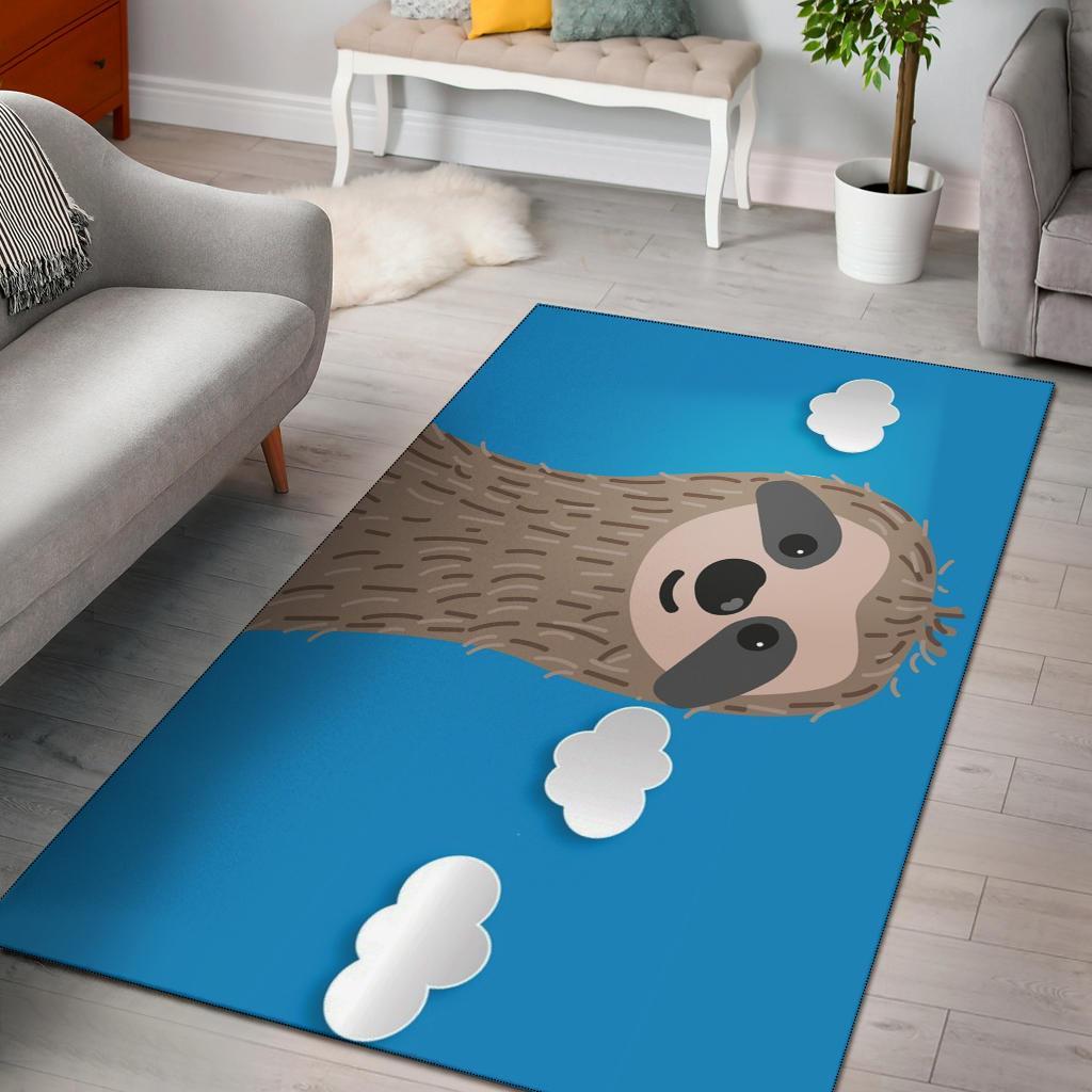 Sloth Blue Sky Area Rug Carpet