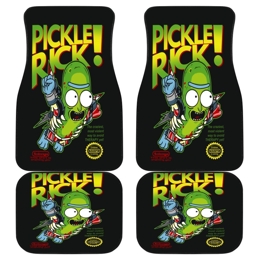 Pickle Rick Funny Cartoon Car Floor Mats