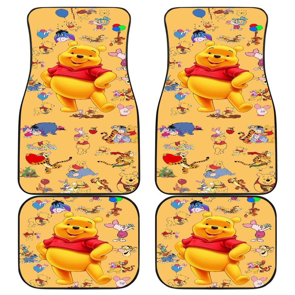 Pooh With Colorful Symbols Car Floor Mats