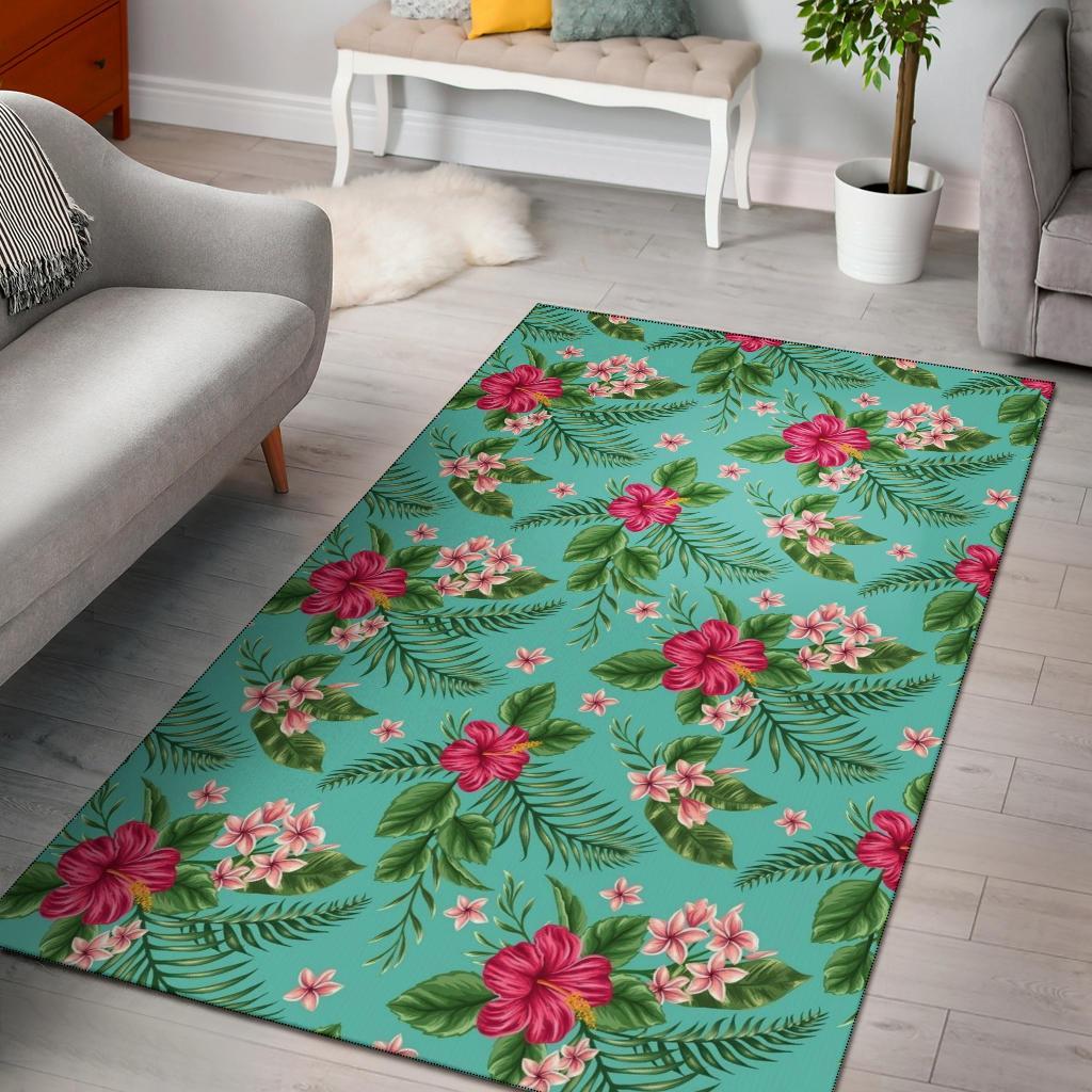 Hibiscus Mural Area Rug Carpet