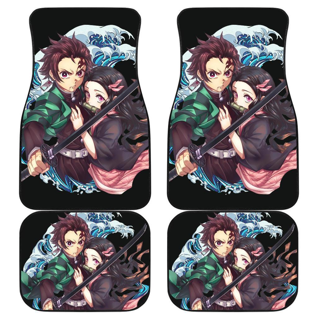 Nezuko Kamado & Tanjiro Kamado Kimetsu No Yaiba Car Floor Mats