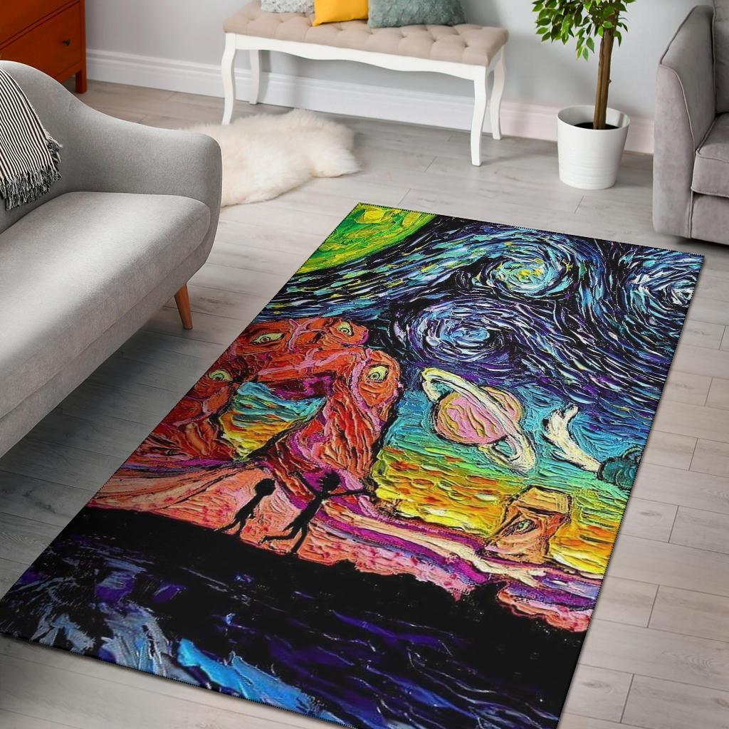 Starry Night Space Rick And Morty Area Rug Carpet