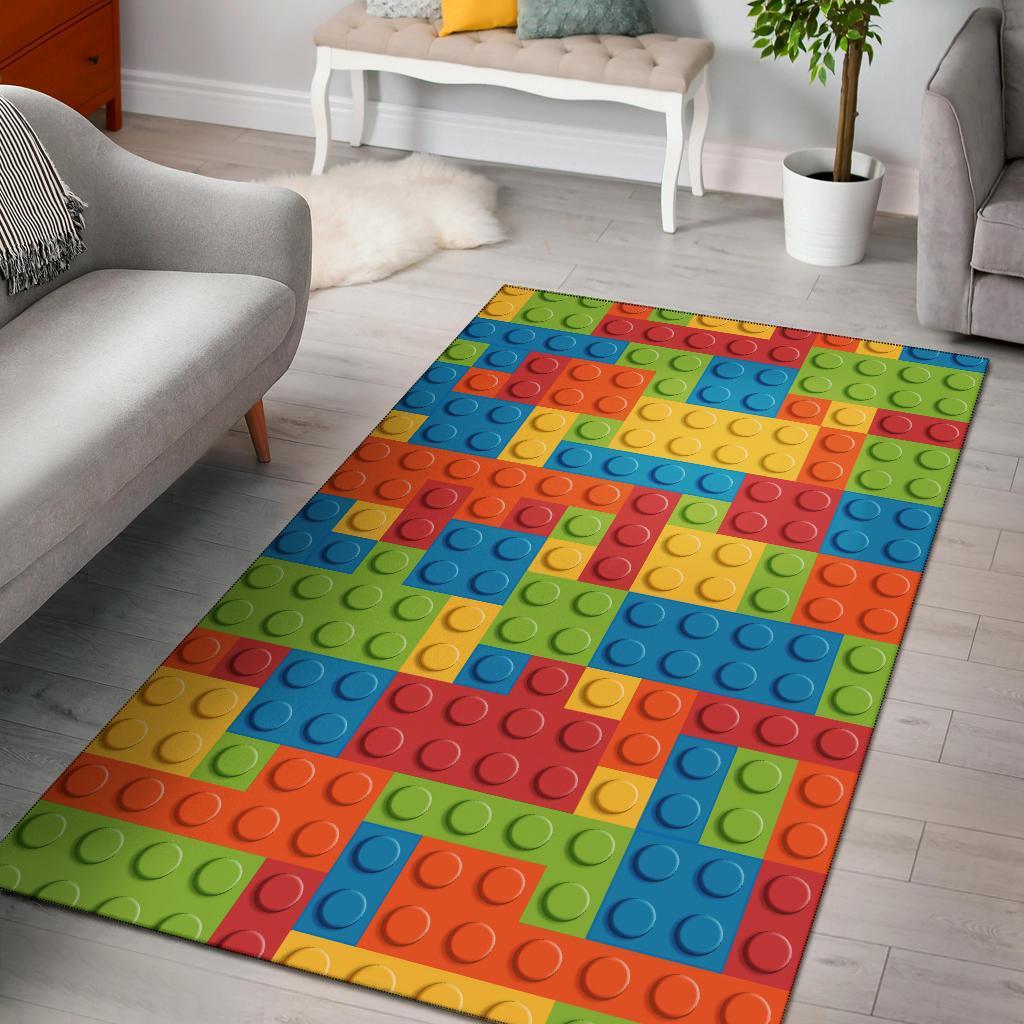 Lego Bricks Pattern Area Rug Carpet