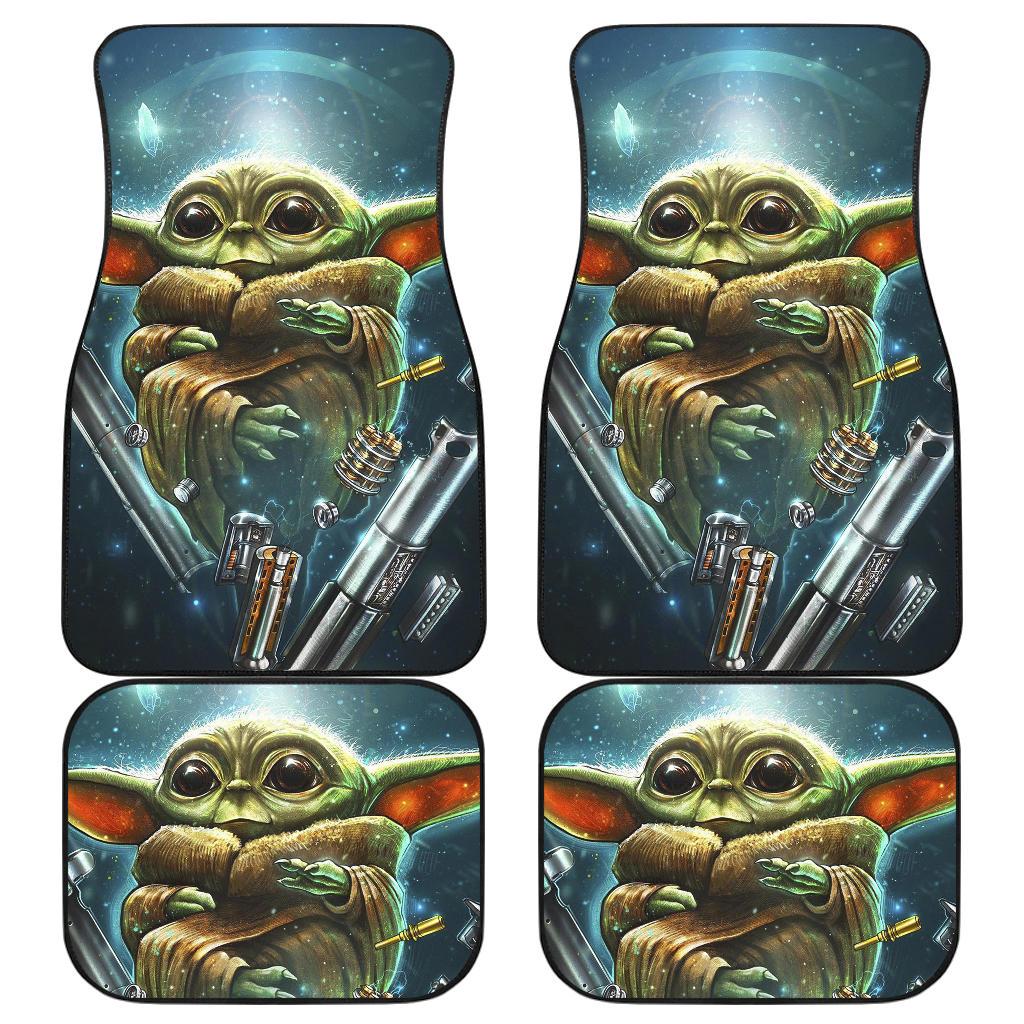 Baby Yoda Art The Mandalorian Car Floor Mats Movies