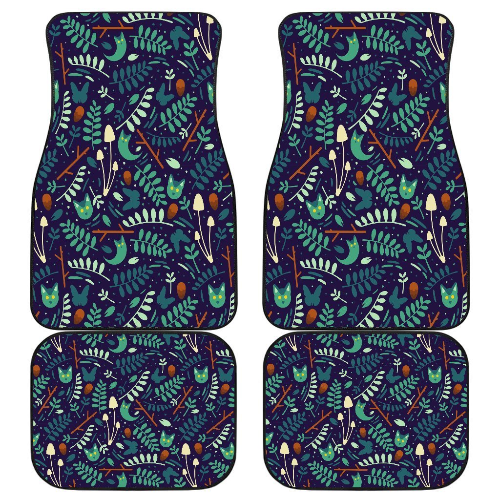 Night Leaf Symbols Pattern Car Floor Mats