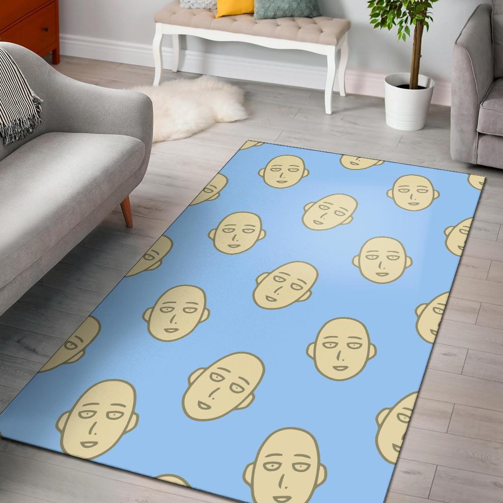 Saitama One Punch Man Head Area Rug Carpet