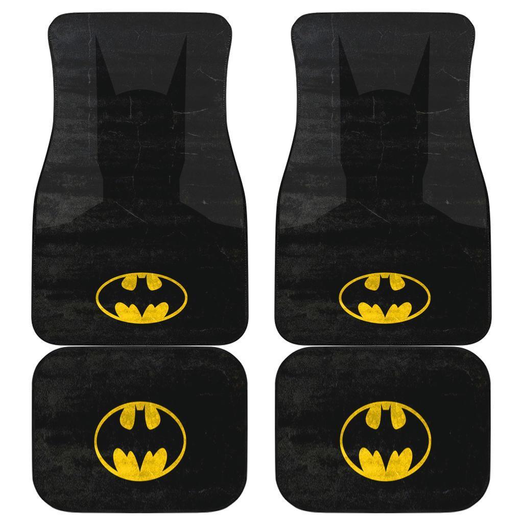 Batman Logo Dc League In Black Theme Car Floor Mats