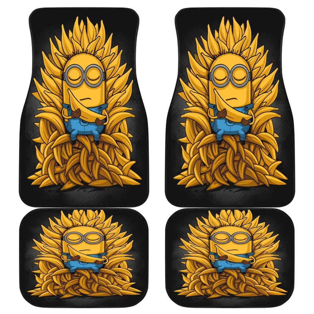 Minion King Of Bananas Funny Cartoon Car Floor Mats