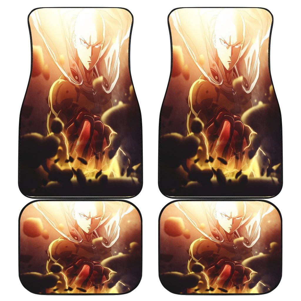 One Punch Man Saitama Fighting Car Floor Mats