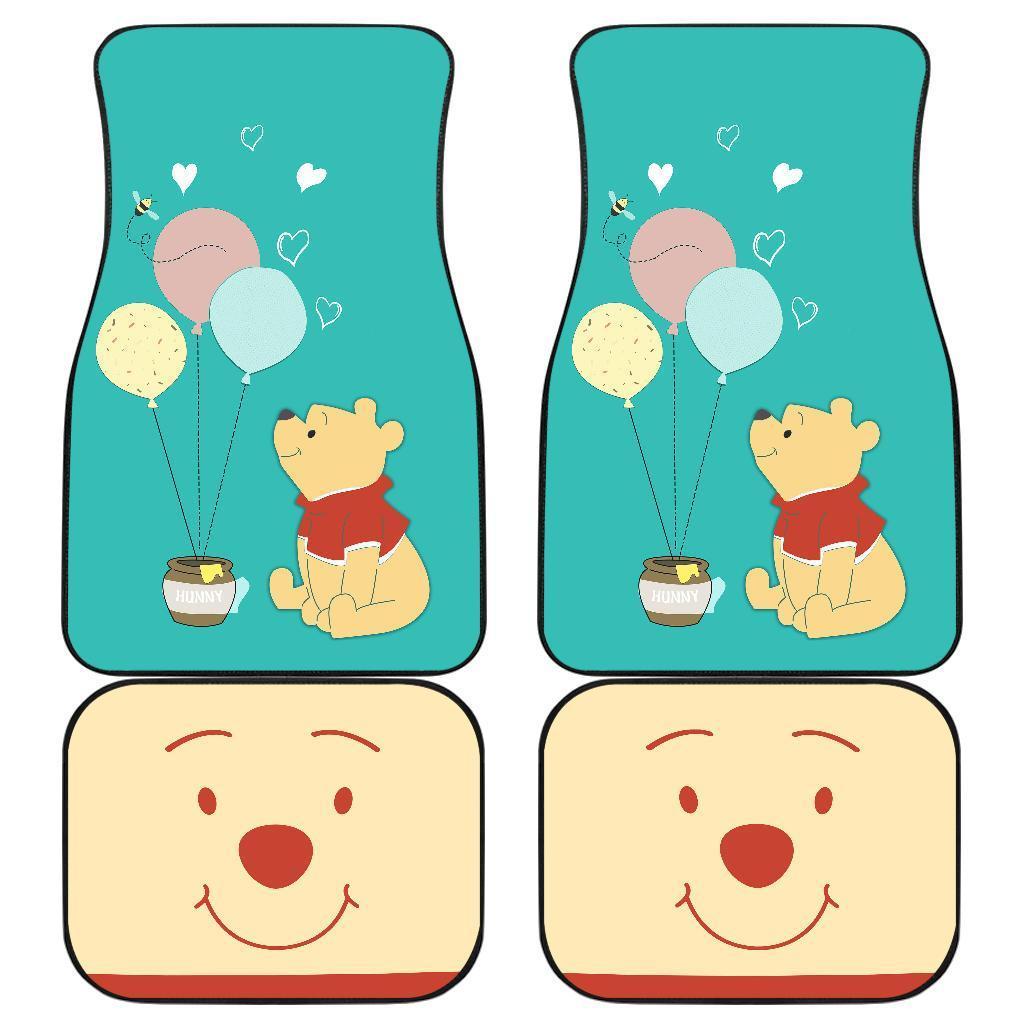 Pooh With Balloons In Blue Theme Car Floor Mats