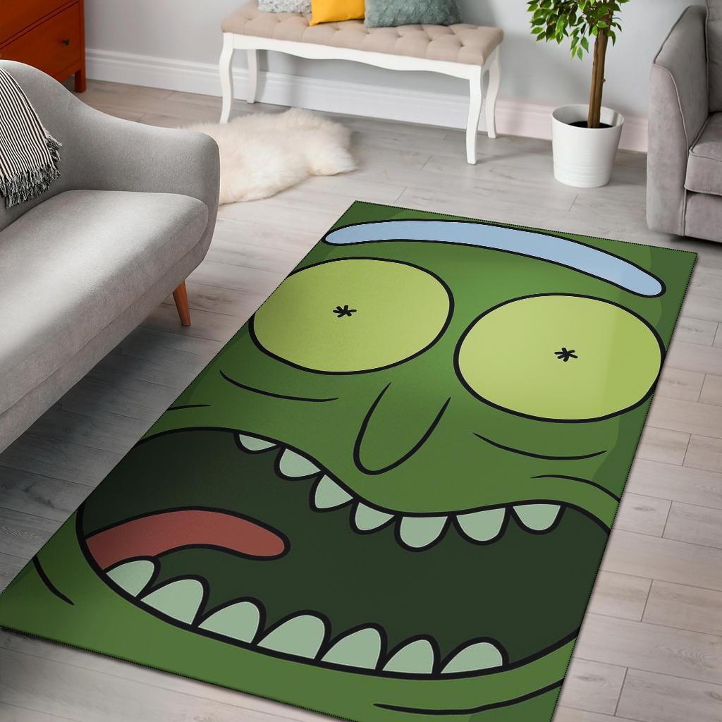 Pickle Rick Area Rug Carpet