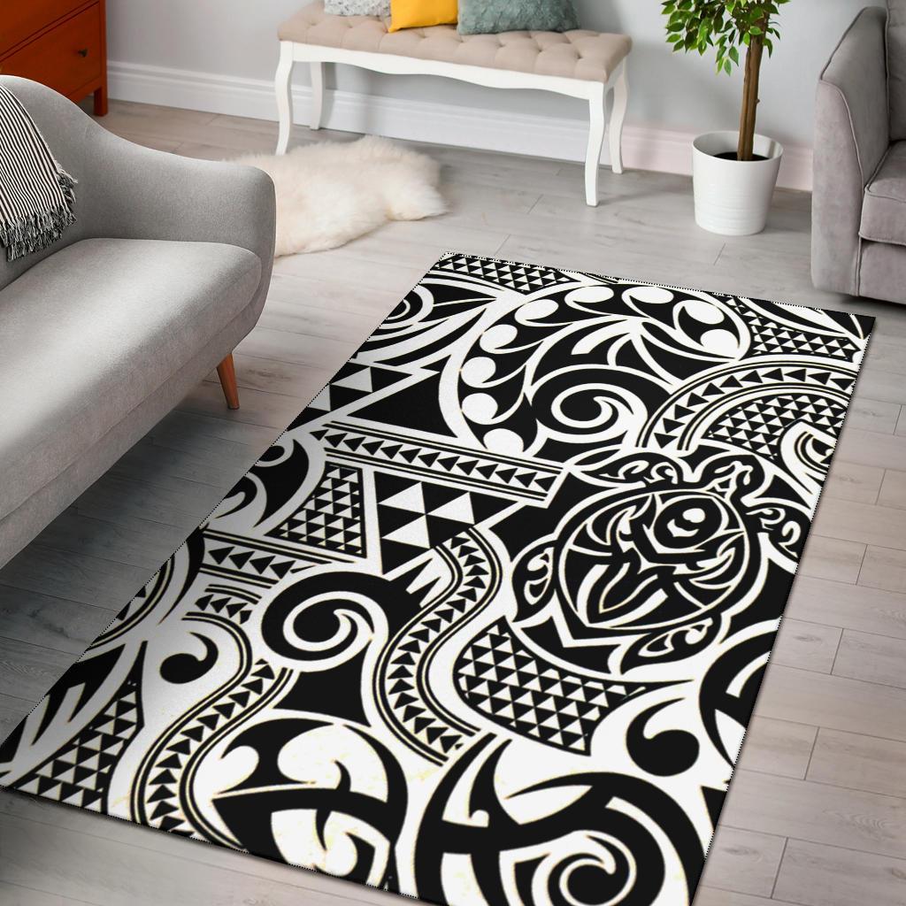 Black & White Pattern Area Rug Carpet