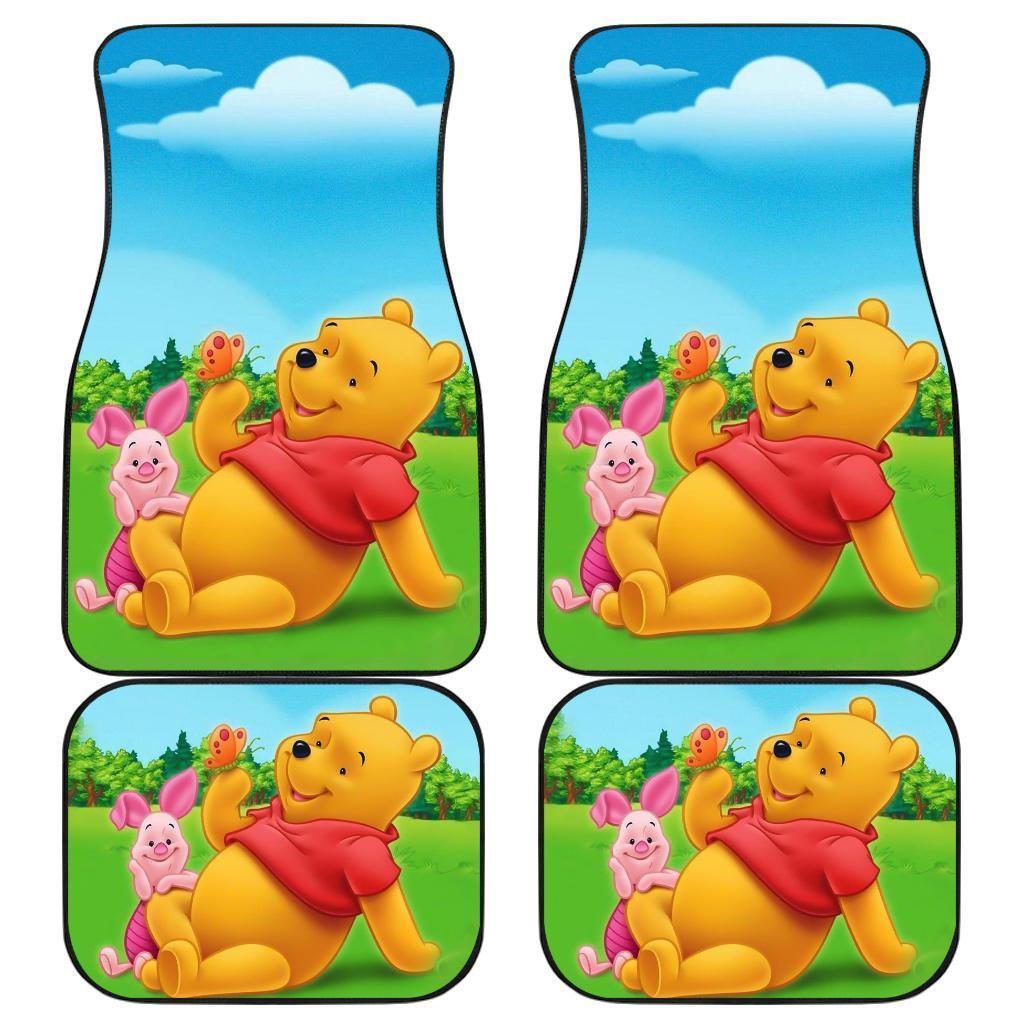 Pooh And Piglet Playing In Garden Car Floor Mats