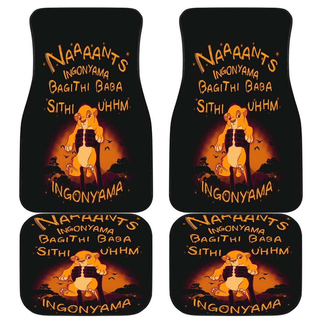 Baby Simba Lion King In Black Theme Car Floor Mats