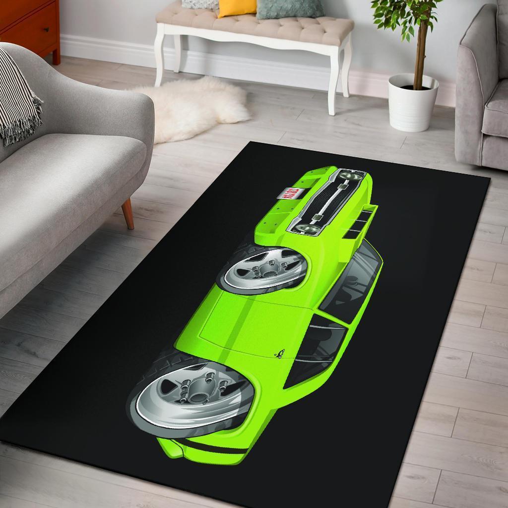 1969 Dodge Dart Cart Art Area Rug Carpets Black Background
