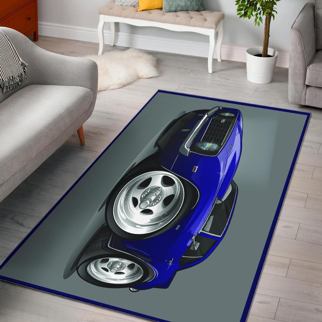 1St Generation Purple Chevrolet Camaro Ss Gray Area Rug Carpets