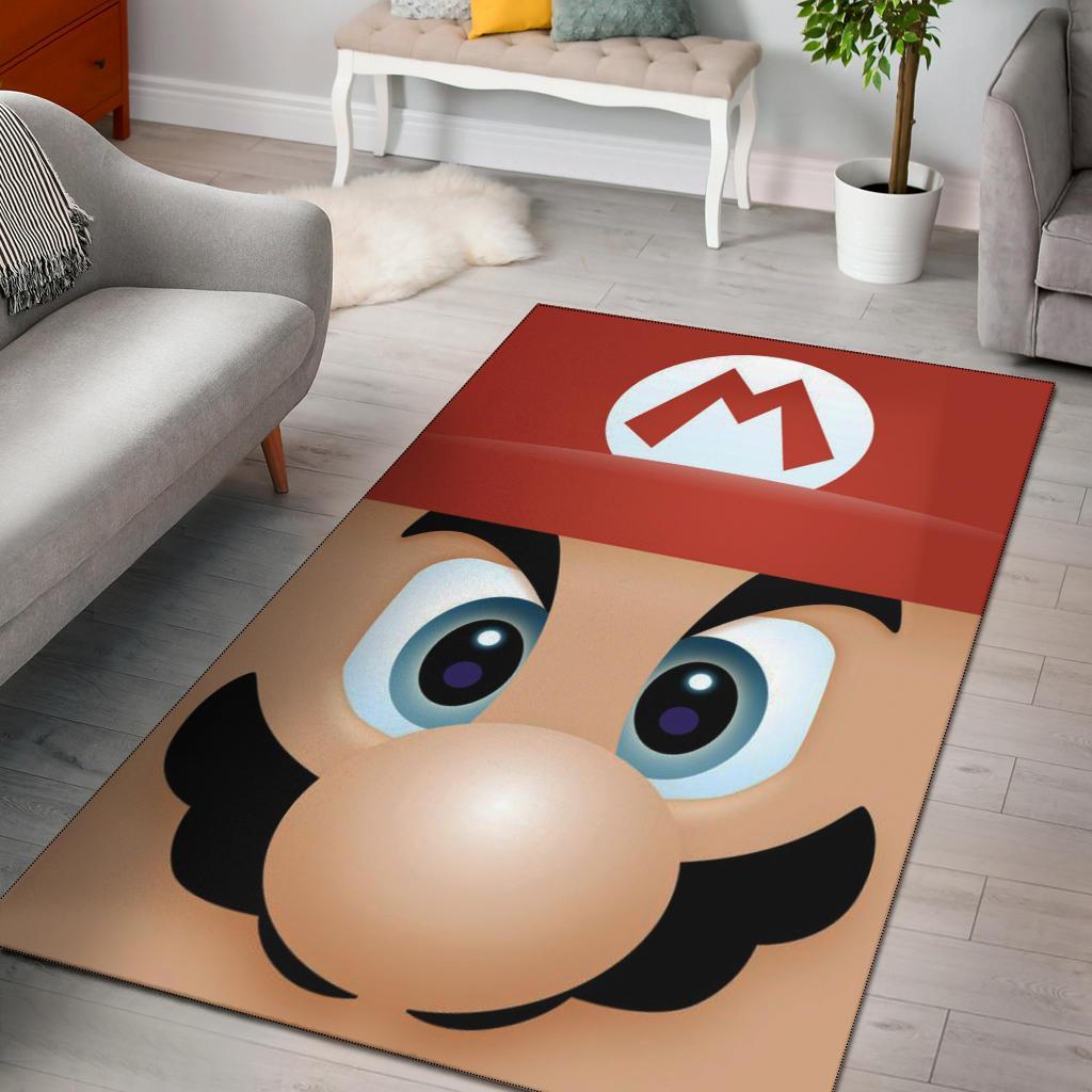 Mario Face Hd Area Rug Carpet