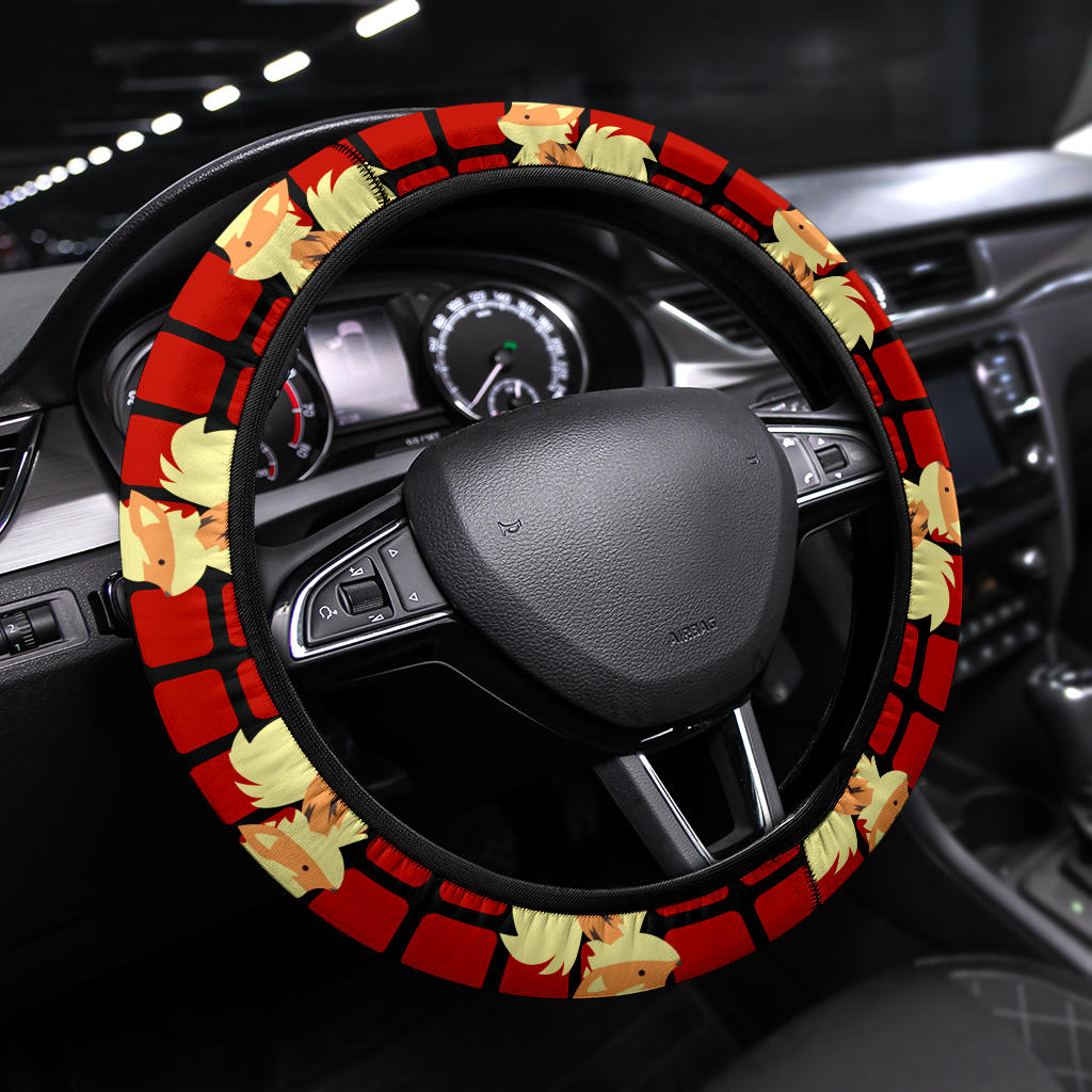 Arcanine Partern Pokemon Steering Wheel Cover