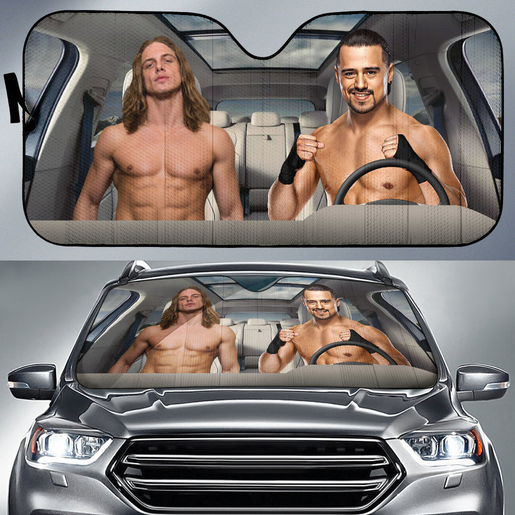 Riddle Vs Angel Garza Wwe Driving Auto Sun Shade