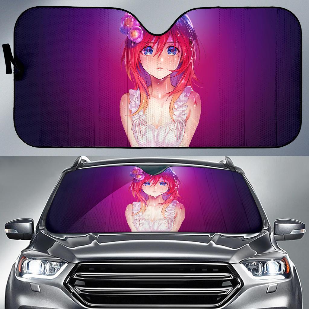 Anime Girl Feelings Desire 4K Car Sun Shade Gift Ideas 2022
