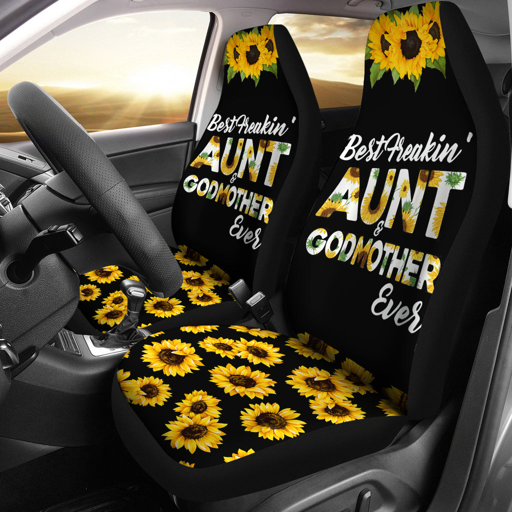 Best Freakin' Aunt Godmother Ever Sunflower Seat Covers