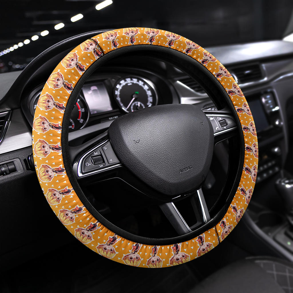 Agatsuma Zenitsu Demon Slayer Anime Car Steering Wheel Cover 2