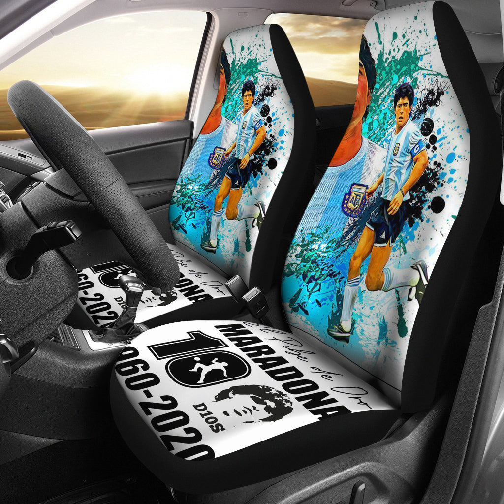 Cool Art Rip Legend Diego Armando Maradona 10 Rip 1969 2022 Car Seat Covers Gift For Fooball