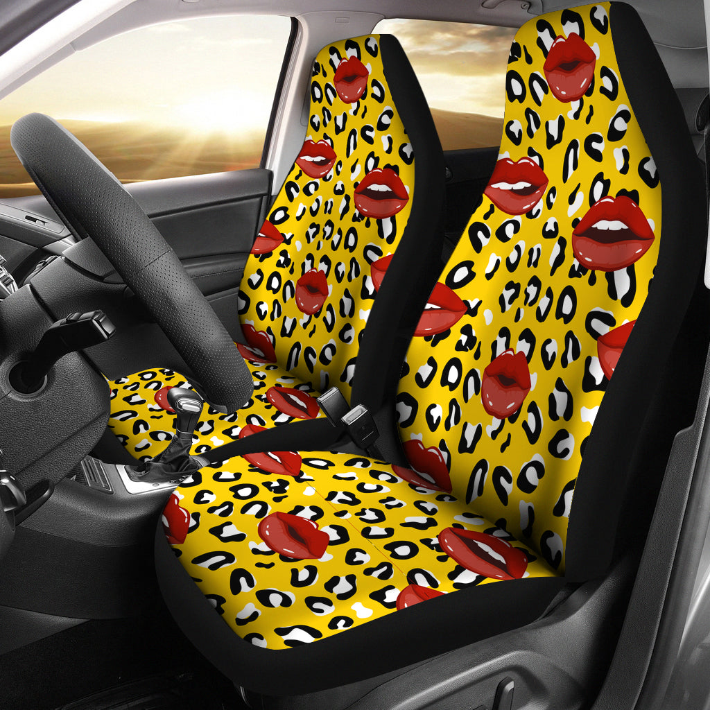 Lip Cheetah Print Car Seat Covers