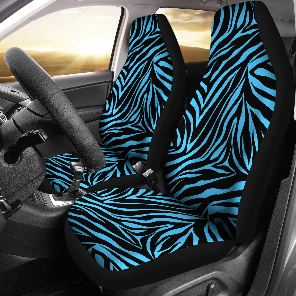 Blue Zebra Seat Covers