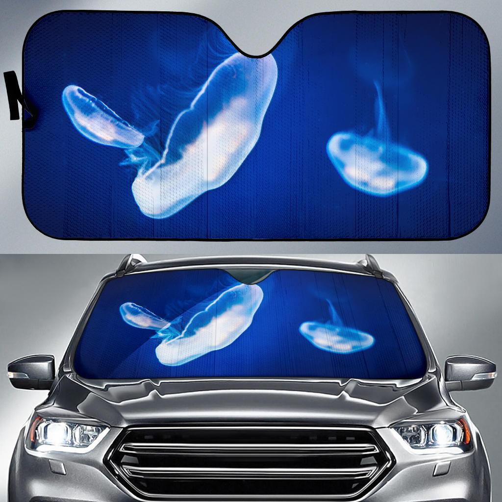 Jellyfishes Underwater Dark Hd Car Sun Shade Gift Ideas 2022