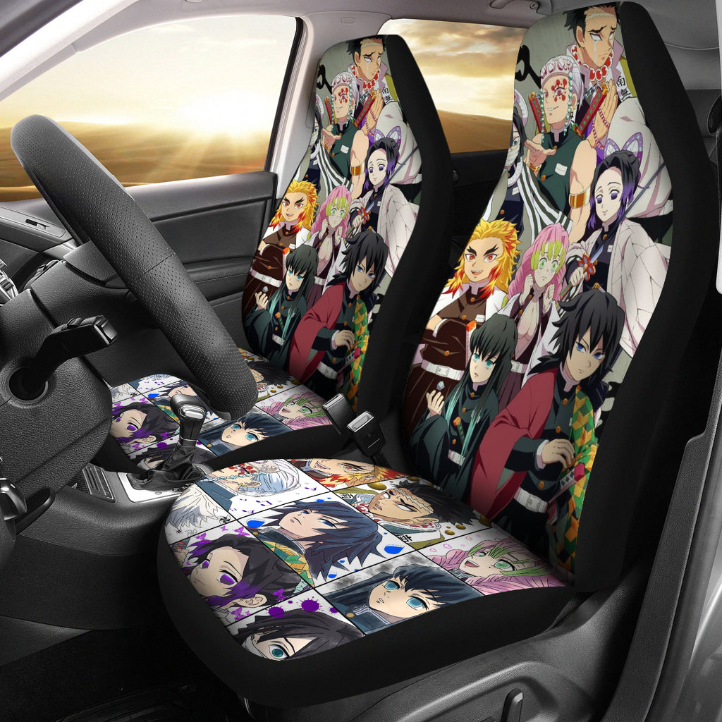 12 Pillars Demon Slayer Car Seat Covers Gift For Fan Anime