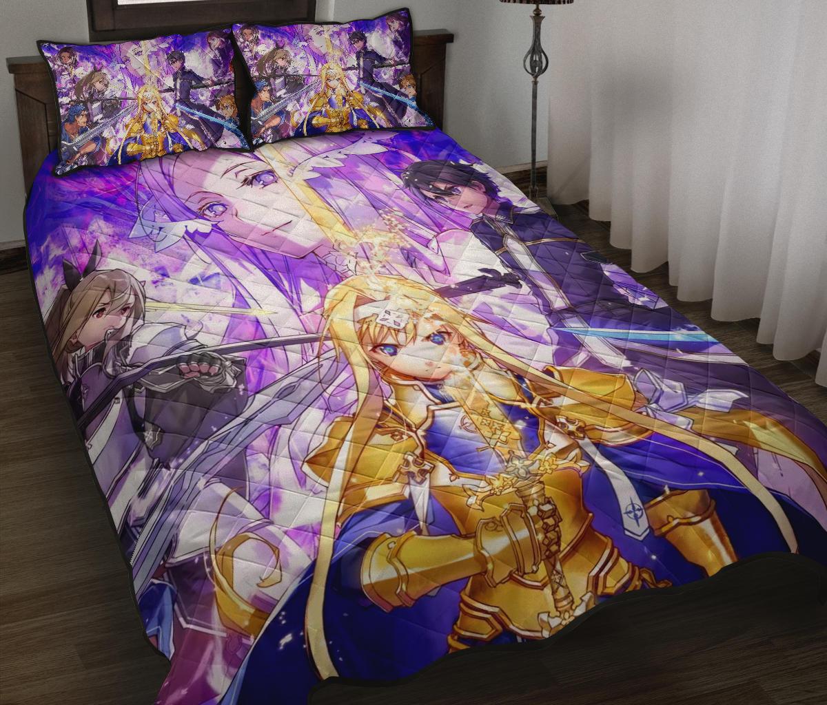 Sword Art Online Anime Quilt Bed Set Pillow Case Amazing Decor Gift Ideas 8