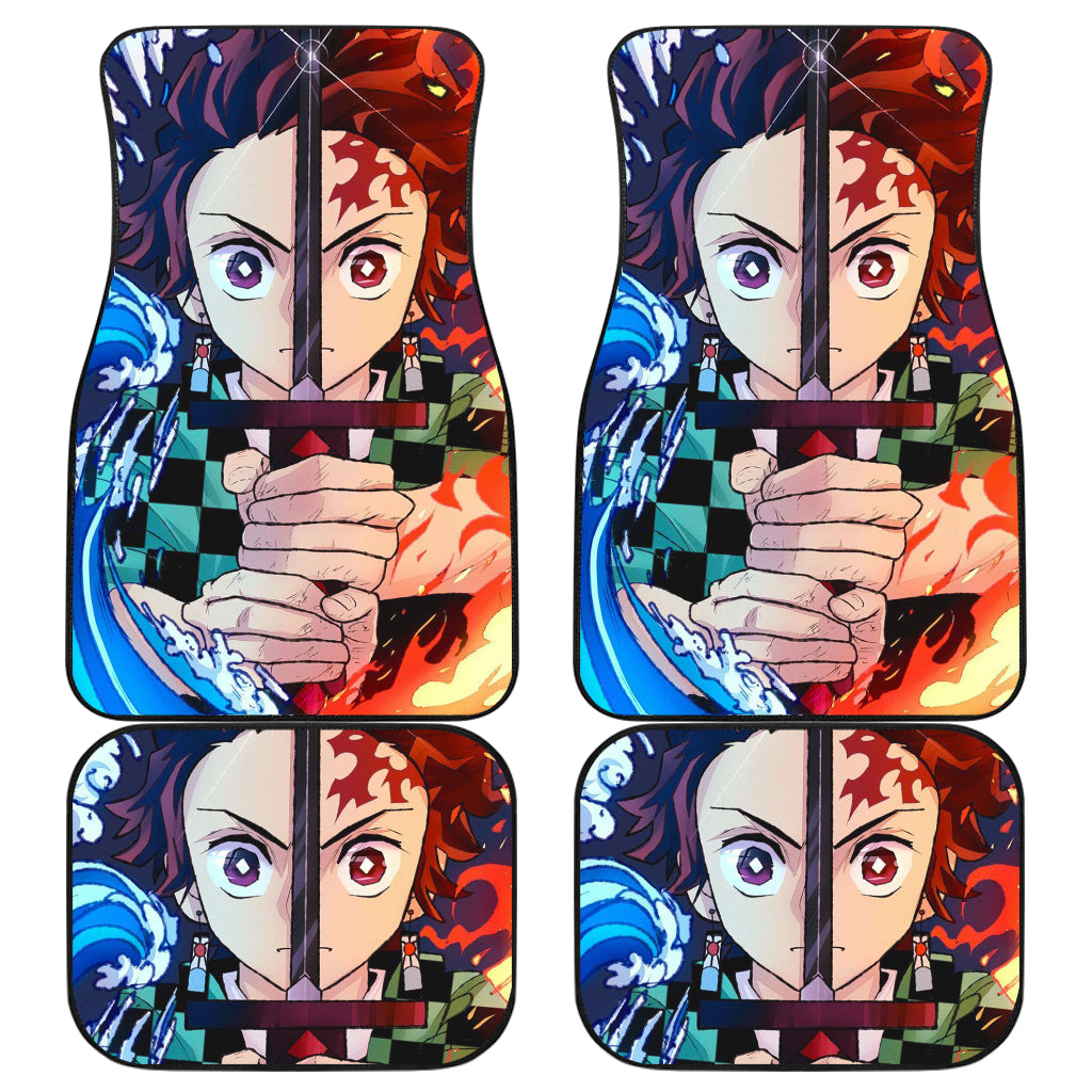 Tanjiro Kamado Demon Slayer Uniform Anime Car Floor Mats Custom Car Accessories Car Decor 2022