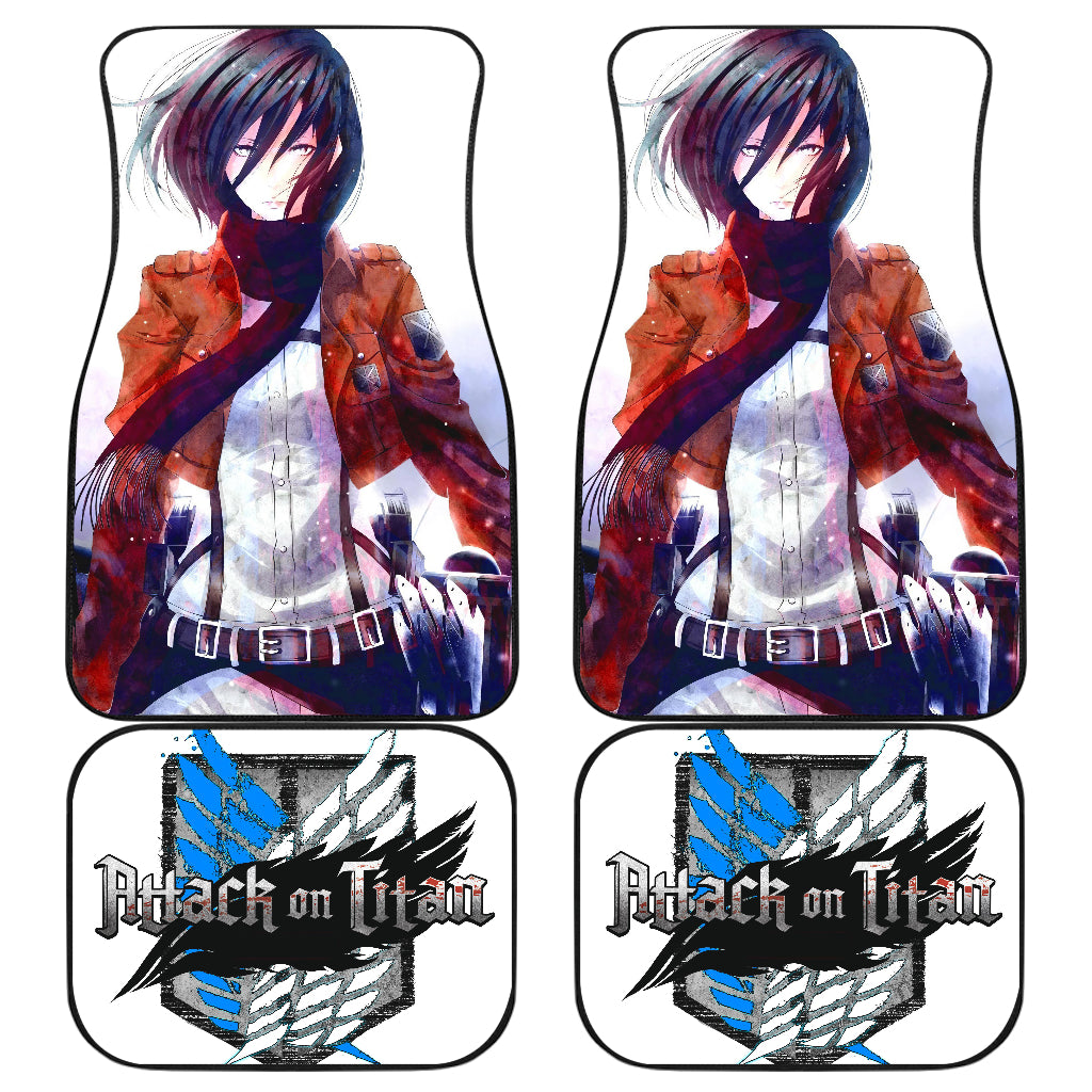 Mikasa Attack On Titan 4 Anime Car Mats Car Accessories Car Decor