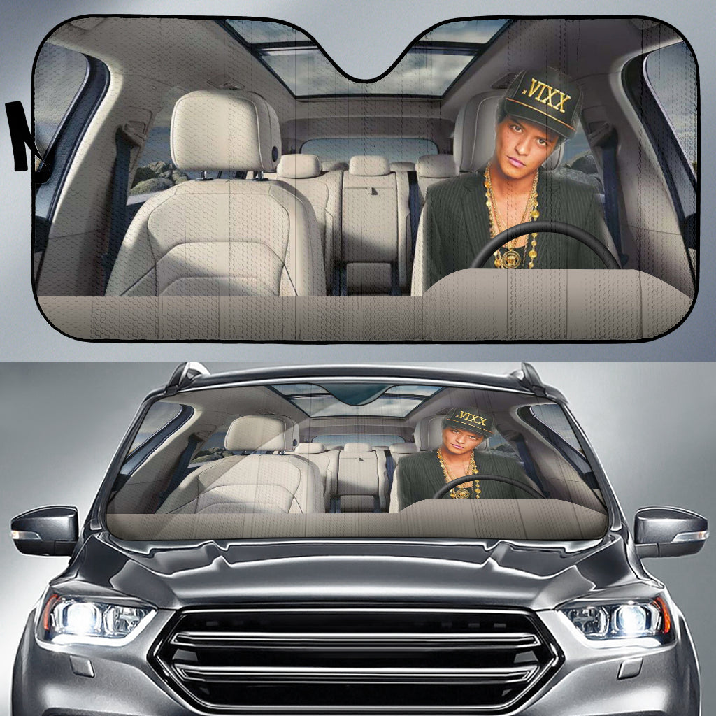 Bruno Mars Driving Auto Sun Shade