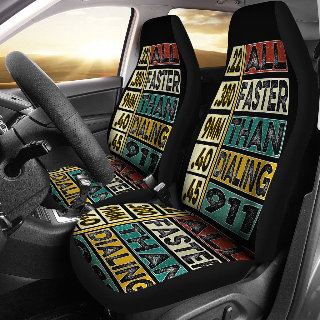 New All Faster Than Dialing 911 Car Seat Covers