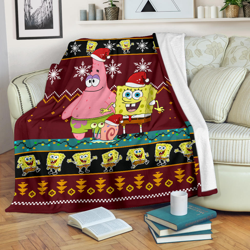 Spongebob Christmas Blanket Amazing Gift Idea