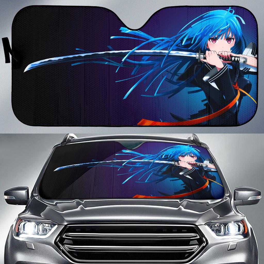 Kisara Tendou Anime Girl Katana 4K Car Sun Shade Gift Ideas 2021