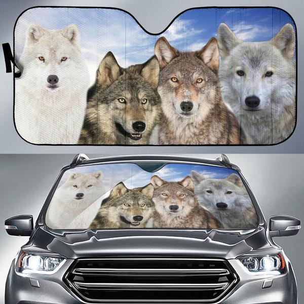 Wolf Face Auto Sun Shade Amazing Best Gift Ideas 2022